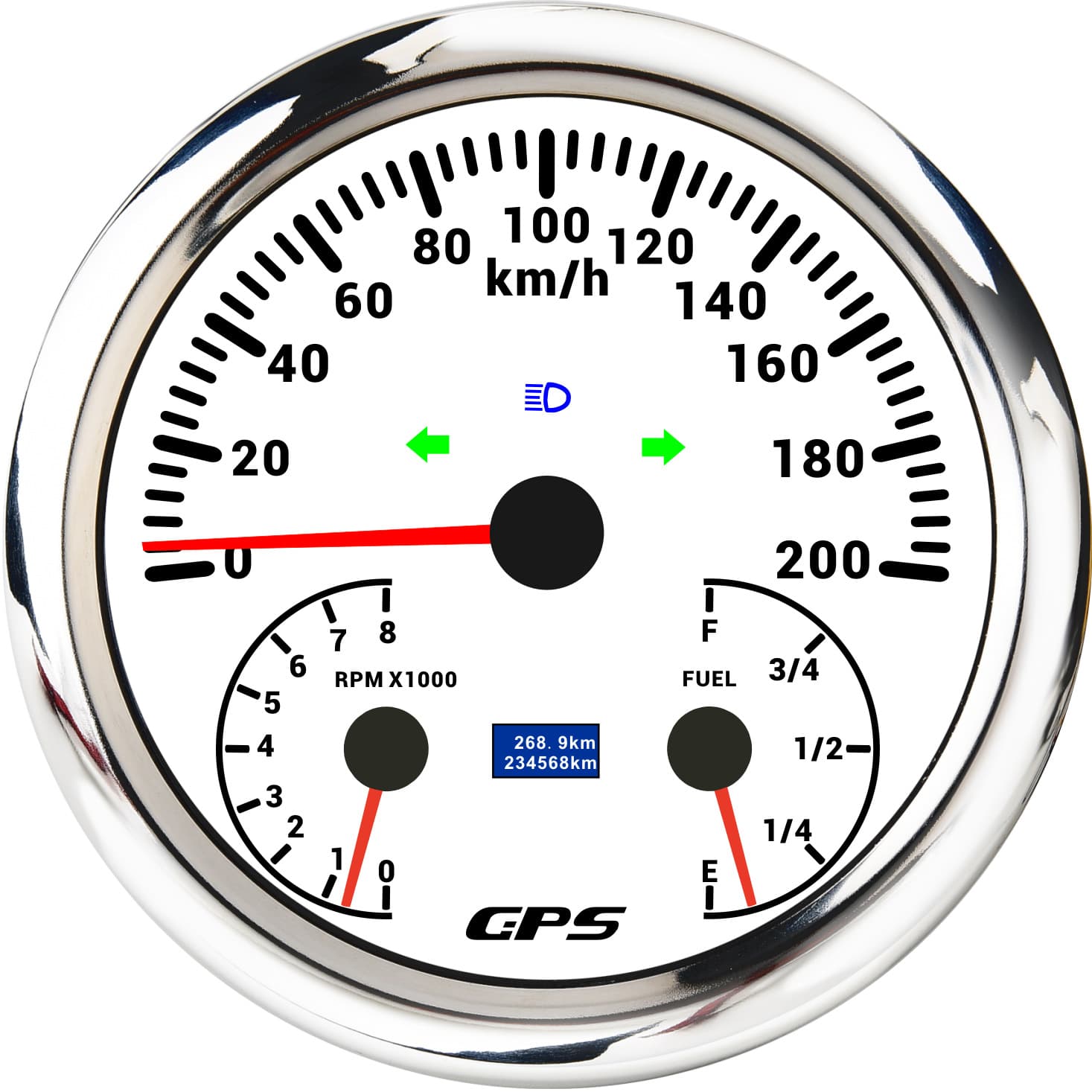 Marine and vehicle instrument GPS speedometer (tachometer/fuel level) multifunction instrument 110MM size instrument