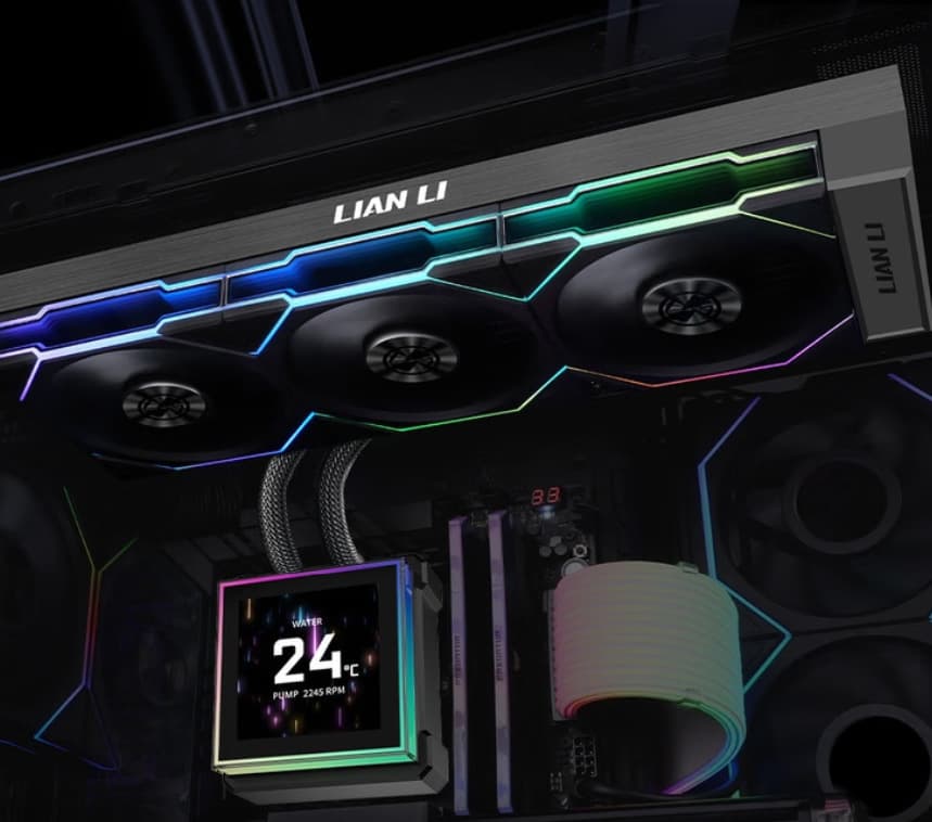 Suitable for LIANLI Lianli hidden flow 2nd generation integrated water cooling radiator fanless version black square screen