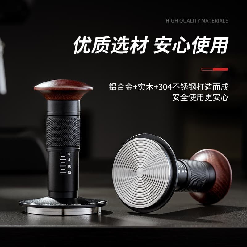 Cross-border hot selling Italian coffee impact powder hammer solid wood filler 304 stainless steel powder press impact powder hammer