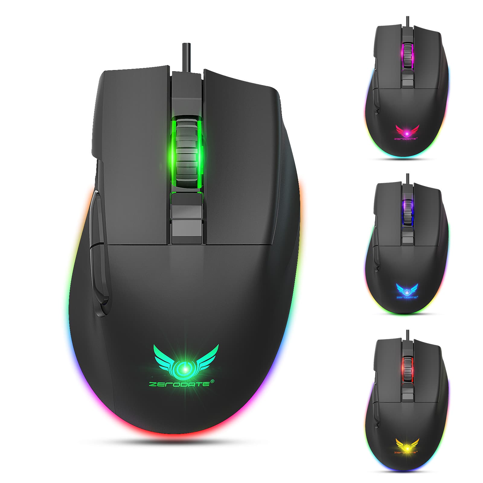 G26 Gaming Mouse Peripheral Mechanical Keyboard RGB Lighting Macro Definition Optical Resolution 7200 DPI Ergonomic Design