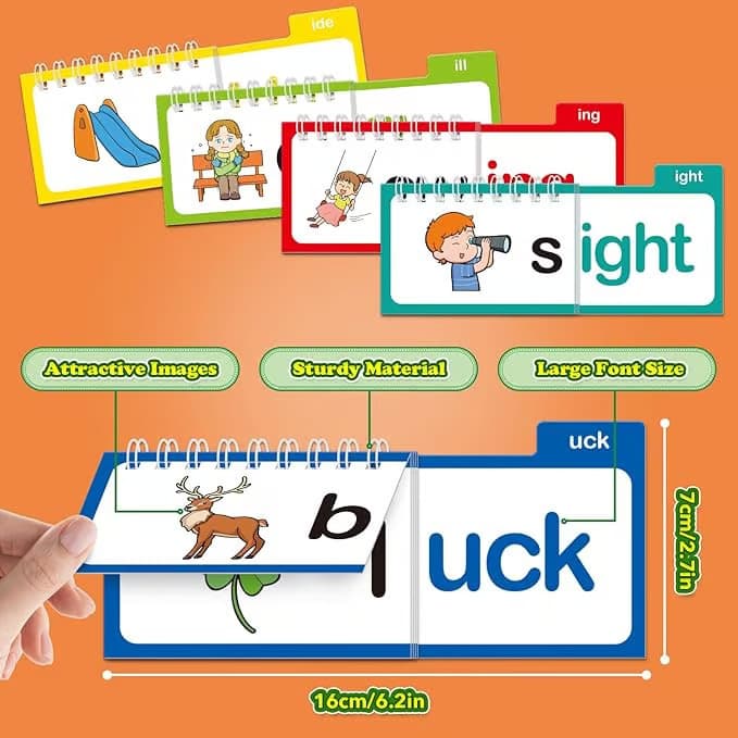 30 Read and Rhyme Flip Books Educational Reading Game