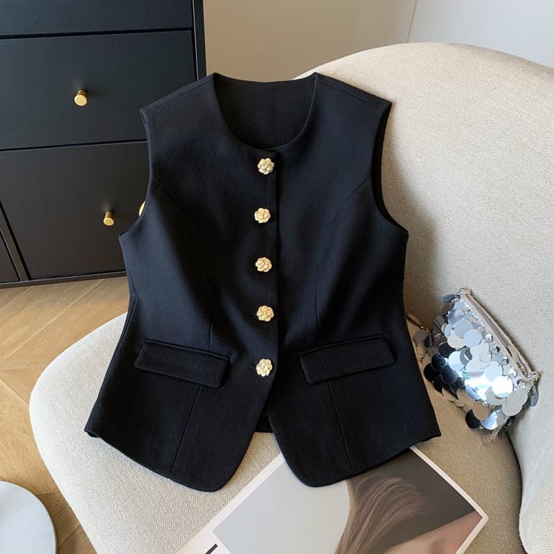 Women's Vest Spring 2025 New Light Luxury Style Vest Suit Design Sense Niche Fashion Super Beautiful High-End Small Vest