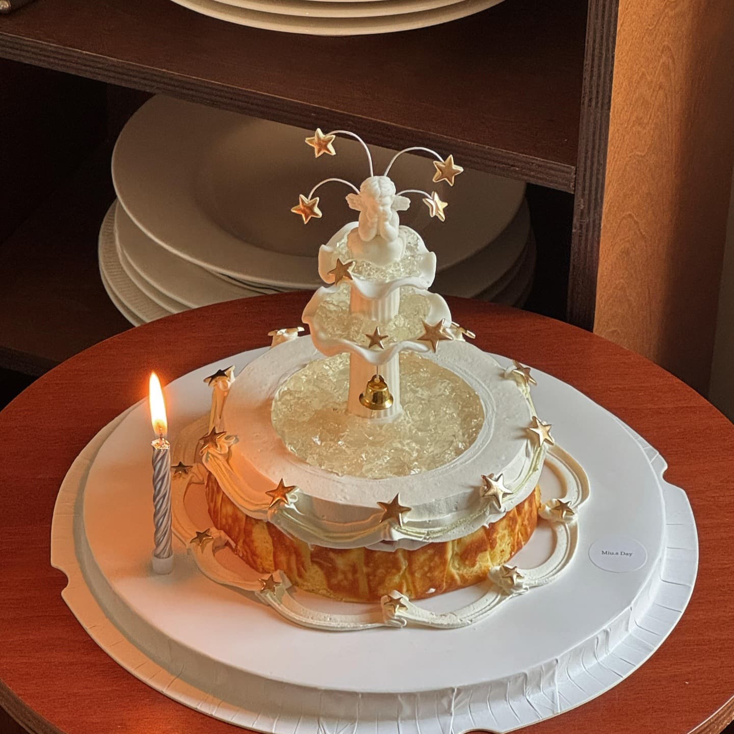 2026 Internet Celebrity Wishing Pool Little Angel Cake Decoration Retro Water Column Fountain Silicone Mold Goddess Birthday Decoration
