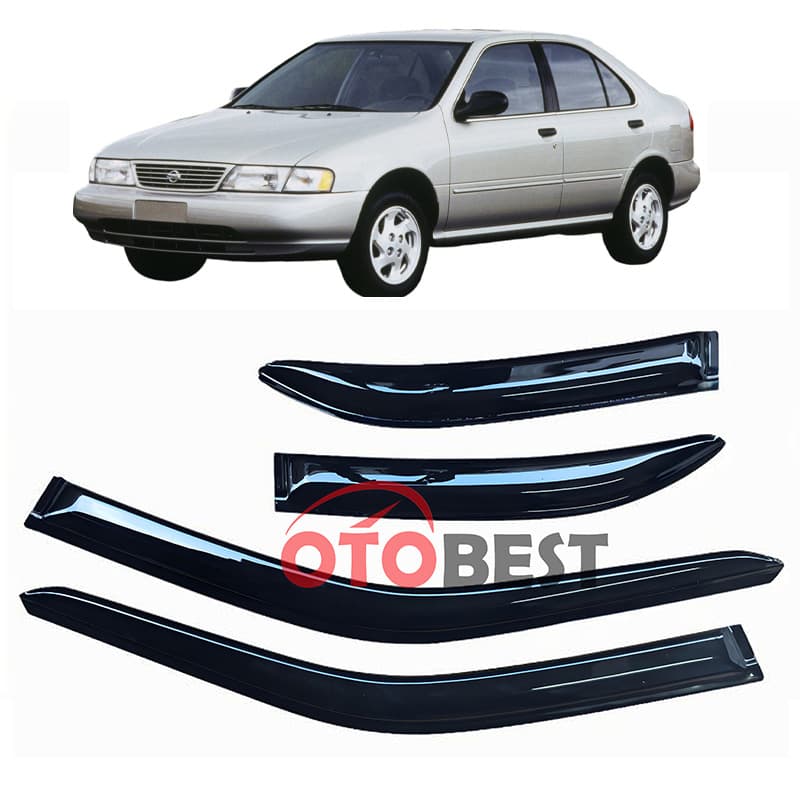 Compatible with 95-99 Nissan Sentra B14 Injection Molded Rain Guards Sentra Door Visor Injection