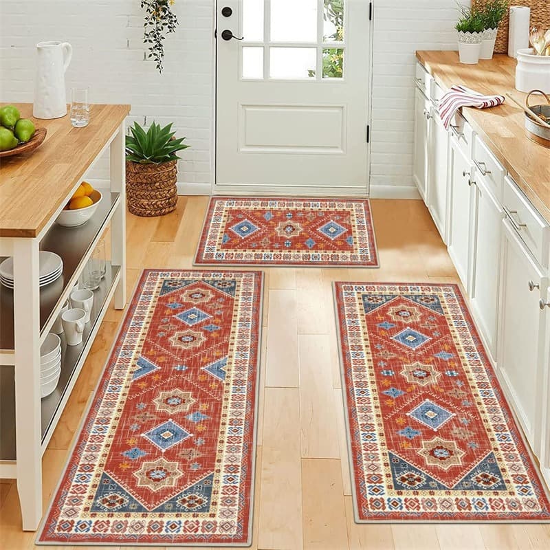 Cross-Border Ethnic Style Carpet, High-End Light Luxury Entryway Mat, Crystal Velvet Water-Absorbent Non-Slip Mat, Easy-to-Clean Foot Mat