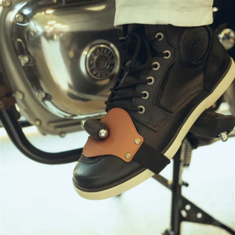 In-Stock Motorcycle Gear Shifter Protectors, Leather Boot Protective Covers, Personalized Leather Shoe Covers
