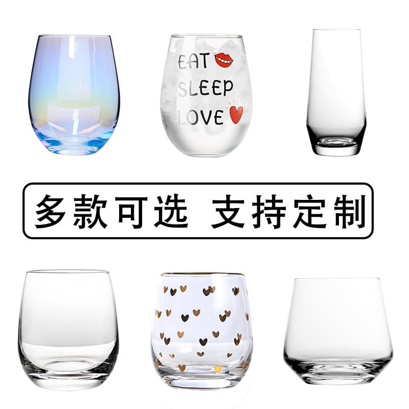 Popular egg cup, footless champagne cup, lead-free crystal glass cup, household whiskey cup, round beer cup