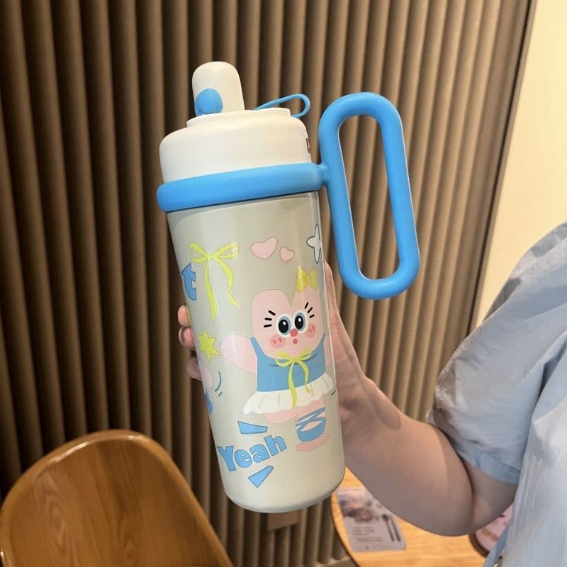 Ice Master Cup Insulated Bottle Large Capacity for Women, 2024 New Style High Aesthetic Pot, 316 Stainless Steel Straw Cup