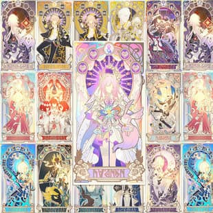 As I Write The Twelve Golden Descendants Oracle Cards Honkai Star Rail Anime Game Peripheral LOMO Small Cards