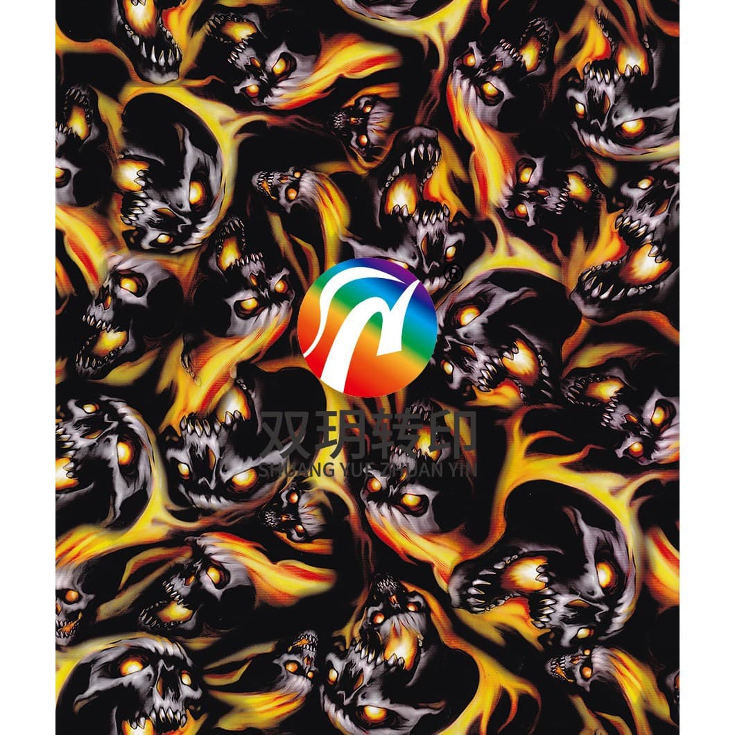 Water Transfer Film, Pattern Water Transfer Film, Flame Skull Camouflage Maple Leaf Water Transfer Film