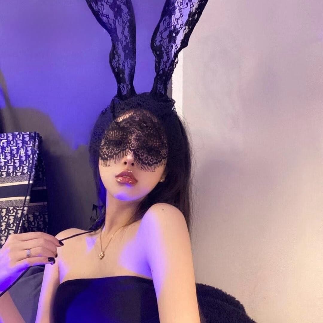 Sexy lingerie uniform temptation accessories headband lace veil eye mask rabbit ears black and white one piece drop shipping