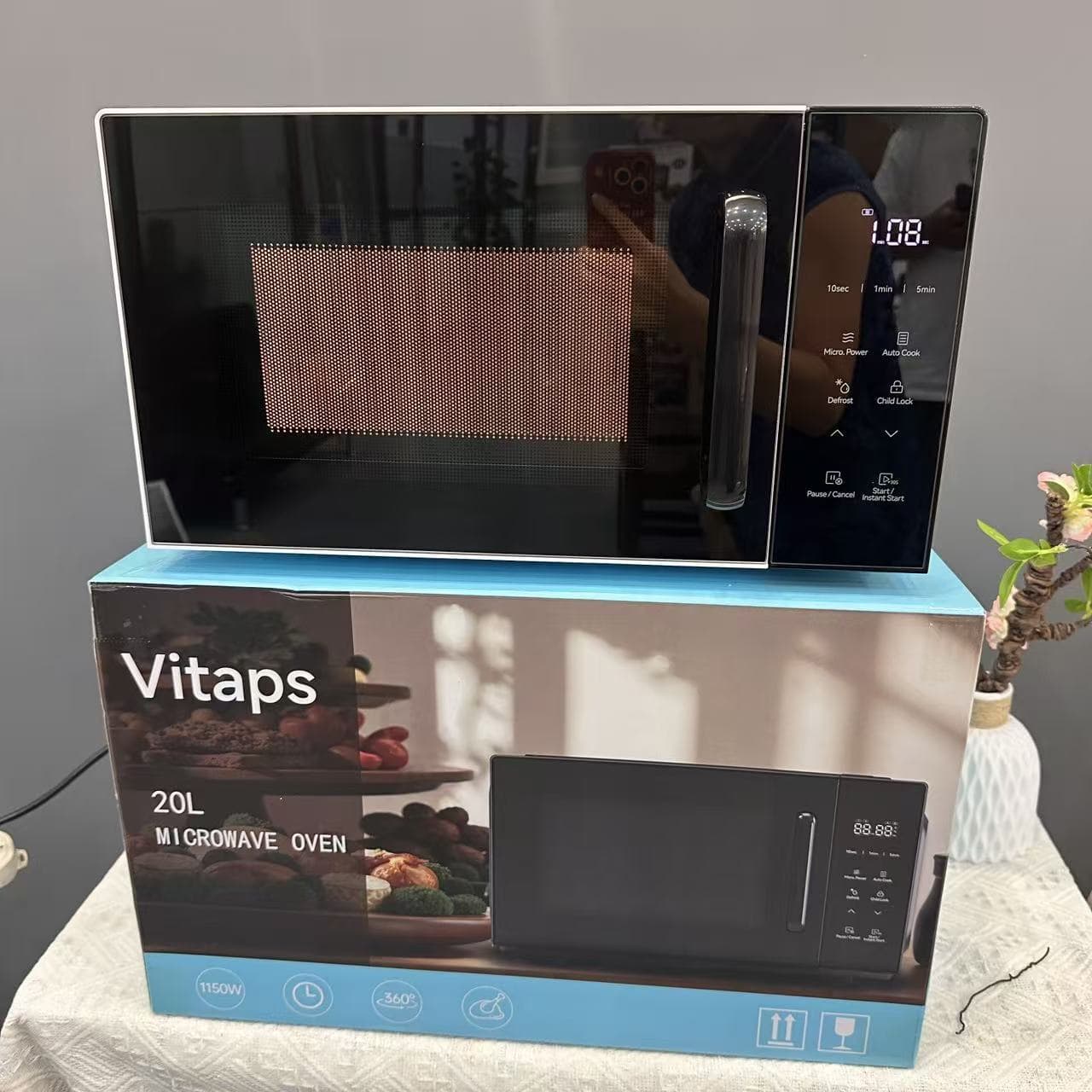 25L Microwave oven foreign trade European and British household multi-function turntable mechanical visual microwave oven