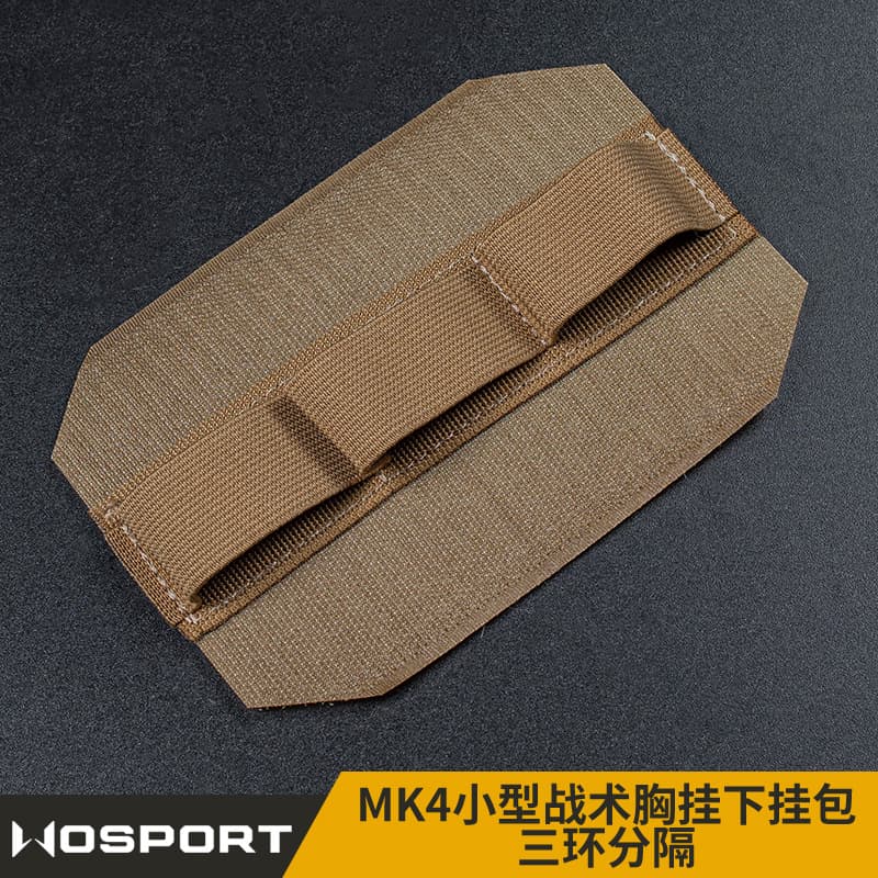 WOSPORT MK4 Compact Tactical Chest Rig Under-Mount Pouch Three-Ring Divider Hook-and-Loop Elastic Storage Tool Divider