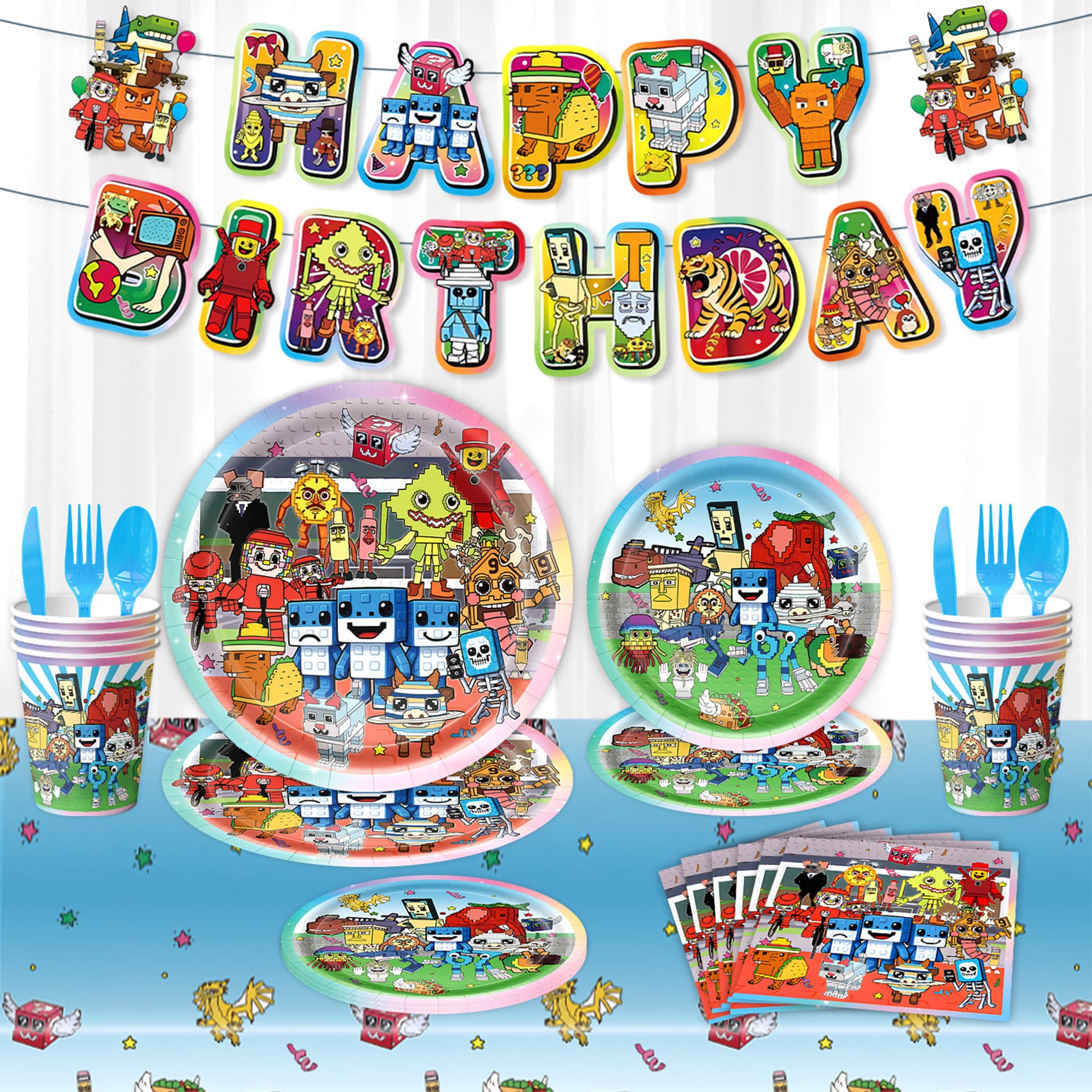 Amazon Roblox Steal a Brainrot Themed Birthday Party Banner Decorations