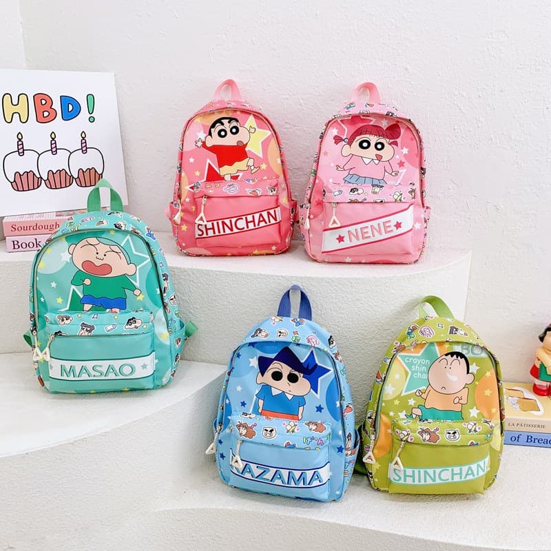 Cartoon Fashion Children's Backpack 2026 New Kindergarten Toddler Cute Backpack Shinchan Personality Travel Small Schoolbag
