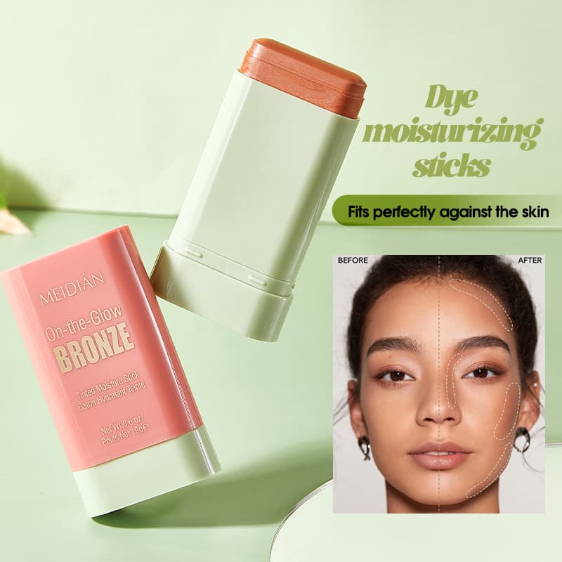 Cross-border popular blush cream solid blush cream high-gloss portable contouring blush stick to brighten base makeup
