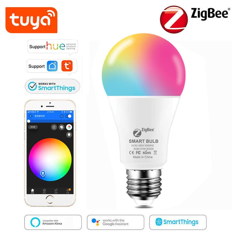 Tuya Zigbee 3.0 Smart Bulb Alexa Google Hue SmartThings Gateway Support