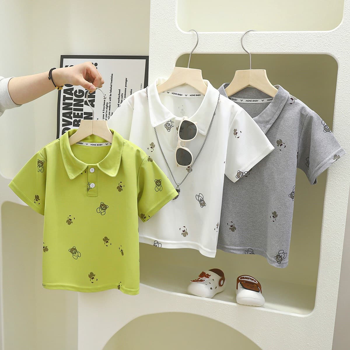 Boys Summer Short Sleeve Polo Shirt 2026 New Style, Turn-Down Collar School Style Children's Clothing Wholesale