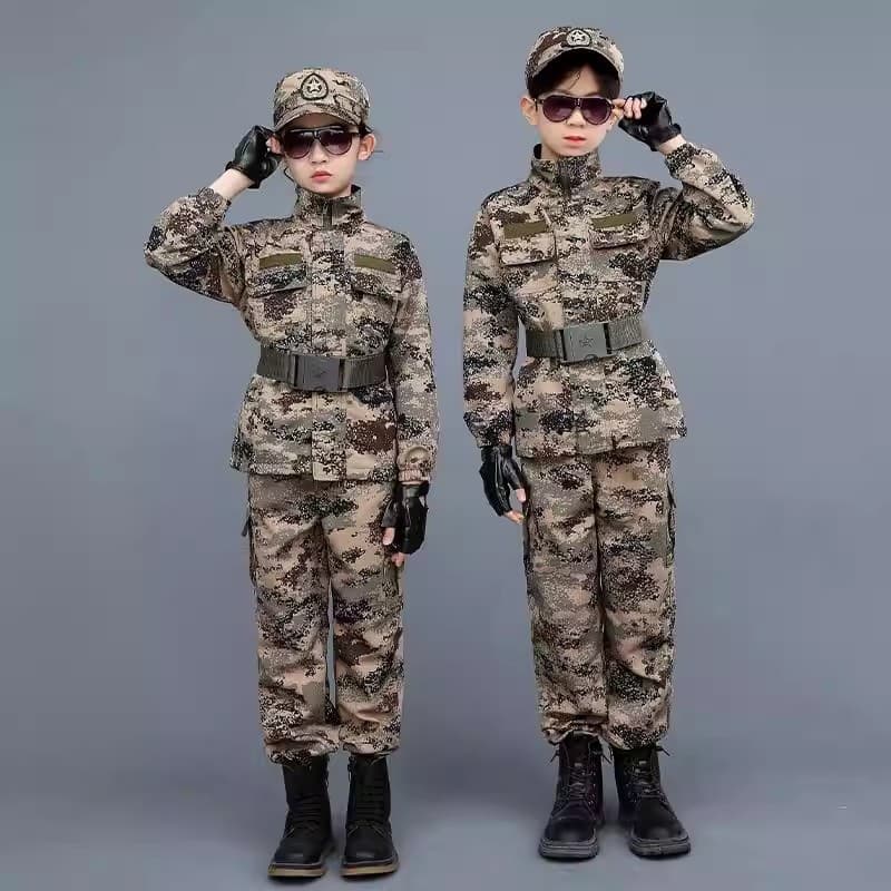 Children's camouflage suit summer camp military training special forces zipper camouflage uniform performance clothing children's camouflage suit