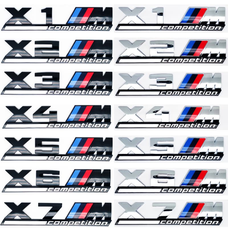 For BMW M Competition Badge X1M X3M X5M X6M M2 M3 M4 M5 M6 M7 Black Small M Side Emblem