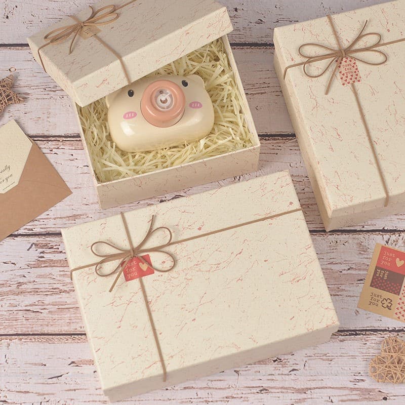 Men's Gift Box, Gift Packaging Box, Birthday Box, Beige High-End Perfume Gift Box, Empty Box