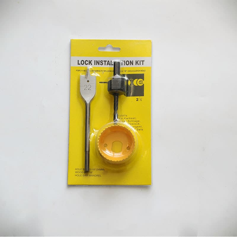 Woodworking tool kit, hole saw set, 3PC paint thin wood boards, plasterboard, PVC boards, downlights, spotlights, drill bits.