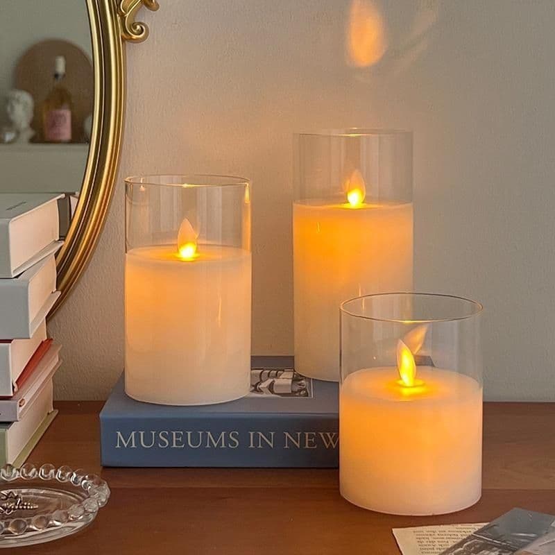 Electric Candle Creative Simulation Night Light with Swinging Wick LED Sub-Light, Ins-Style Bedroom Desktop Decorative Ambient Light Manufacturer