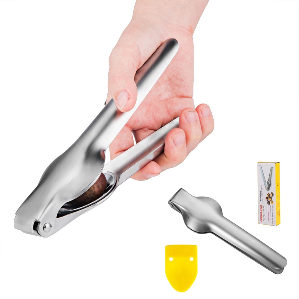 Chestnut opener, stainless steel chestnut shell opener, cross-shaped chestnut tongs, peeler, nut tongs, chestnut sheller