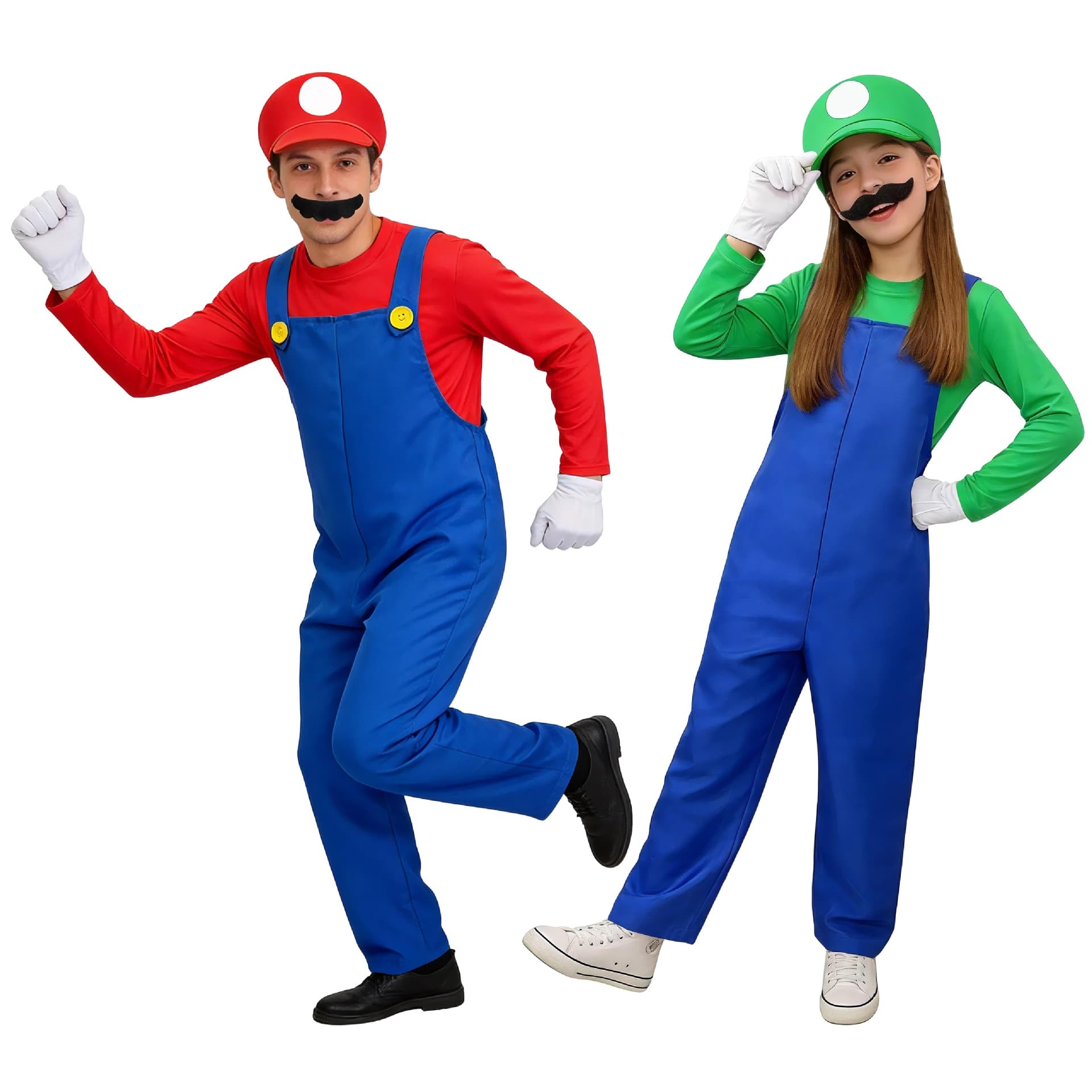 Children's Super Mario Cosplay Costume Halloween Party Role-Play Outfit Set