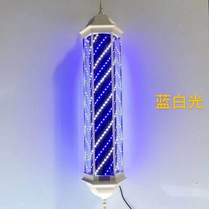 Beauty salon rotating LED light strip, retro barber shop sign lamp, outdoor wall-mounted barber shop light box