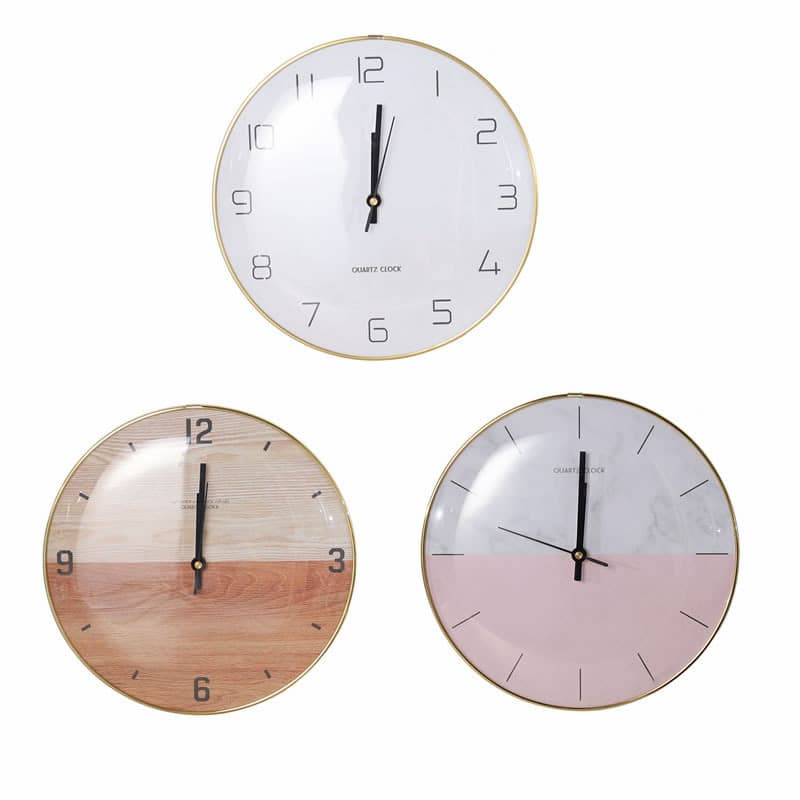 Wall-Mounted Single-Sided Glass Clock, Silent Sweep Second Electronic Clock, Restaurant Decorative Wall Clock, Drop Shipping 1277