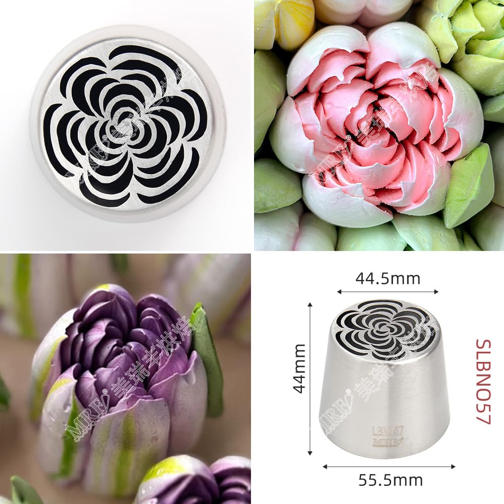 SL57—extra-large extra-large rose yam mud and cream decorating Russian stainless steel decorating nozzle