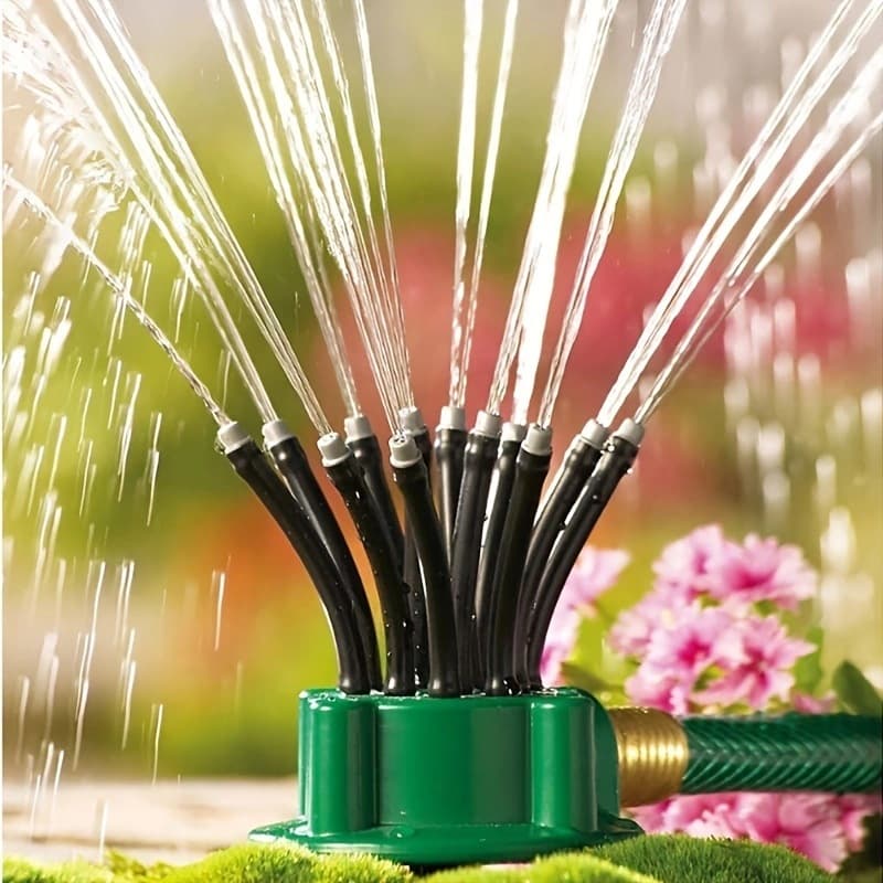 Garden Sprinkler 360-Degree Automatic Multi-Head Watering Sprinkler for Gardening and Landscape Irrigation Tool, Shower Nozzle