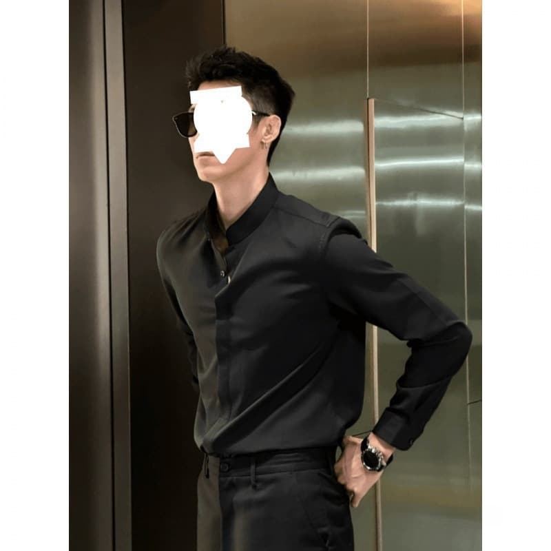 Husband-style Casual Shirt for Men Autumn Light Mature New Chinese Long Sleeve Shirt Versatile High-Quality Formal White Dress Shirt
