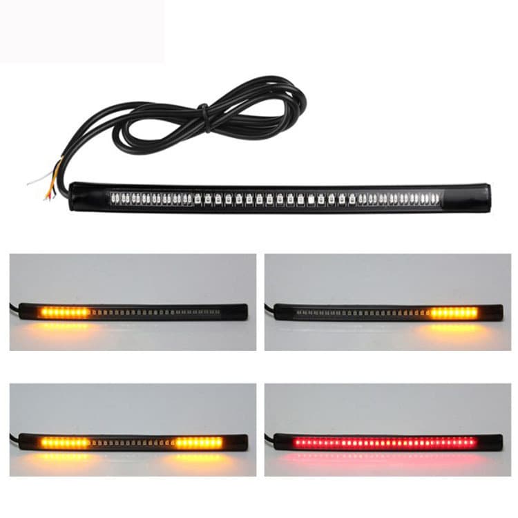 Motorcycle LED Waterproof Light Strip, Motorcycle LED Turn Signal Light, Light Strip Sleeve, 48SMD Reverse LED