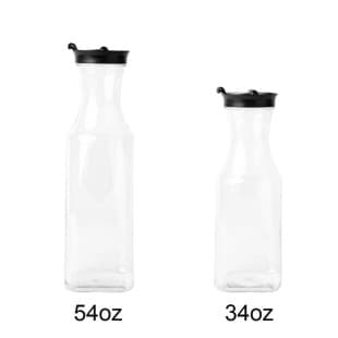 1500ML Black Lid Sealed Juice Pitcher Cold Water Jug Outdoor Juice Bottle Transparent Plastic Bottle PET Bottle Laundry Detergent Bottle