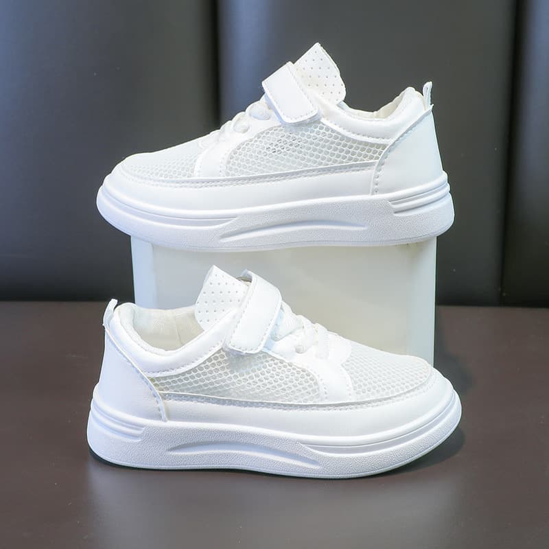 Children's White Casual Shoes, Breathable Boys and Girls Sneakers, Spring and Summer New Style, Baby Mesh Shoes, Soft Sole, Student Performance Shoes