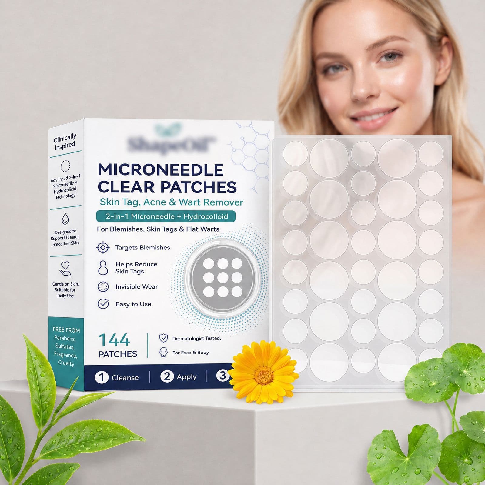 Invisible Skin Care Patch Body Skin Invisible Patch Design Lightweight Breathable Smooth Skin Care Patch