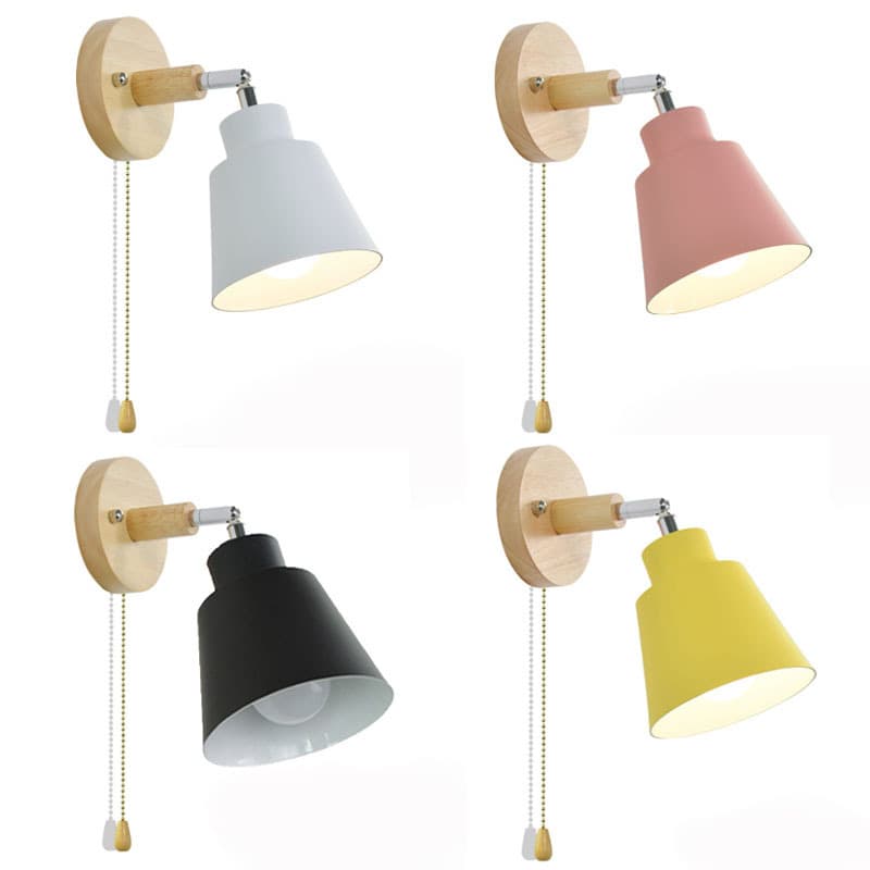 Modern minimalist bedroom bedside lamp log with plug Nordic restaurant wall lamp decorative wall lamp cross-border lighting wholesale