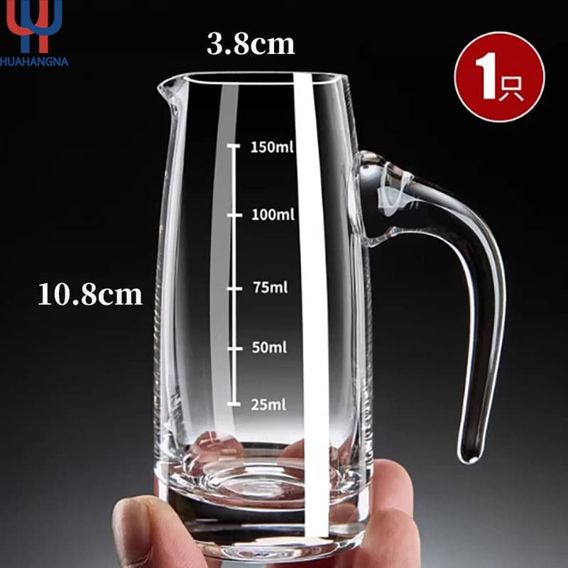 Baijiu Dispenser with Measuring Scale, Glass Baijiu Pouring Pot with Graduations, 100ml for Home and Restaurant Use