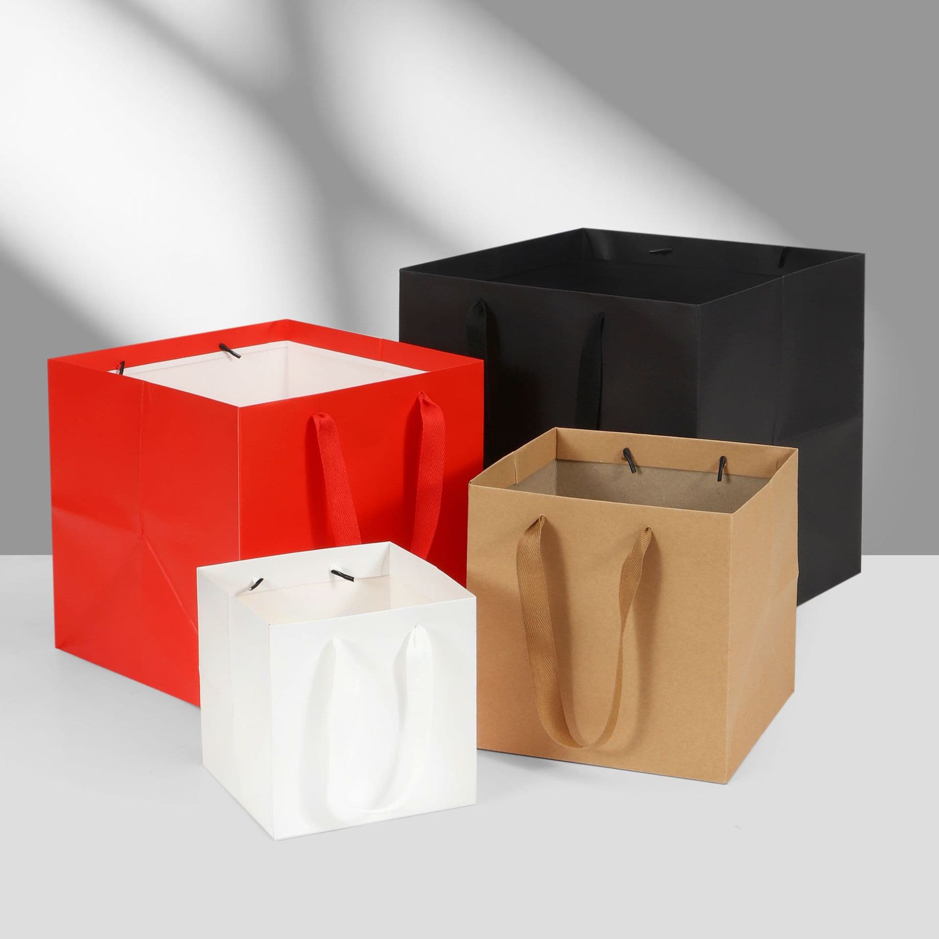 Universal Square Bottom Flower Bag Gift Advertising Bag Large Quantity In Stock Direct Sale From Manufacturer