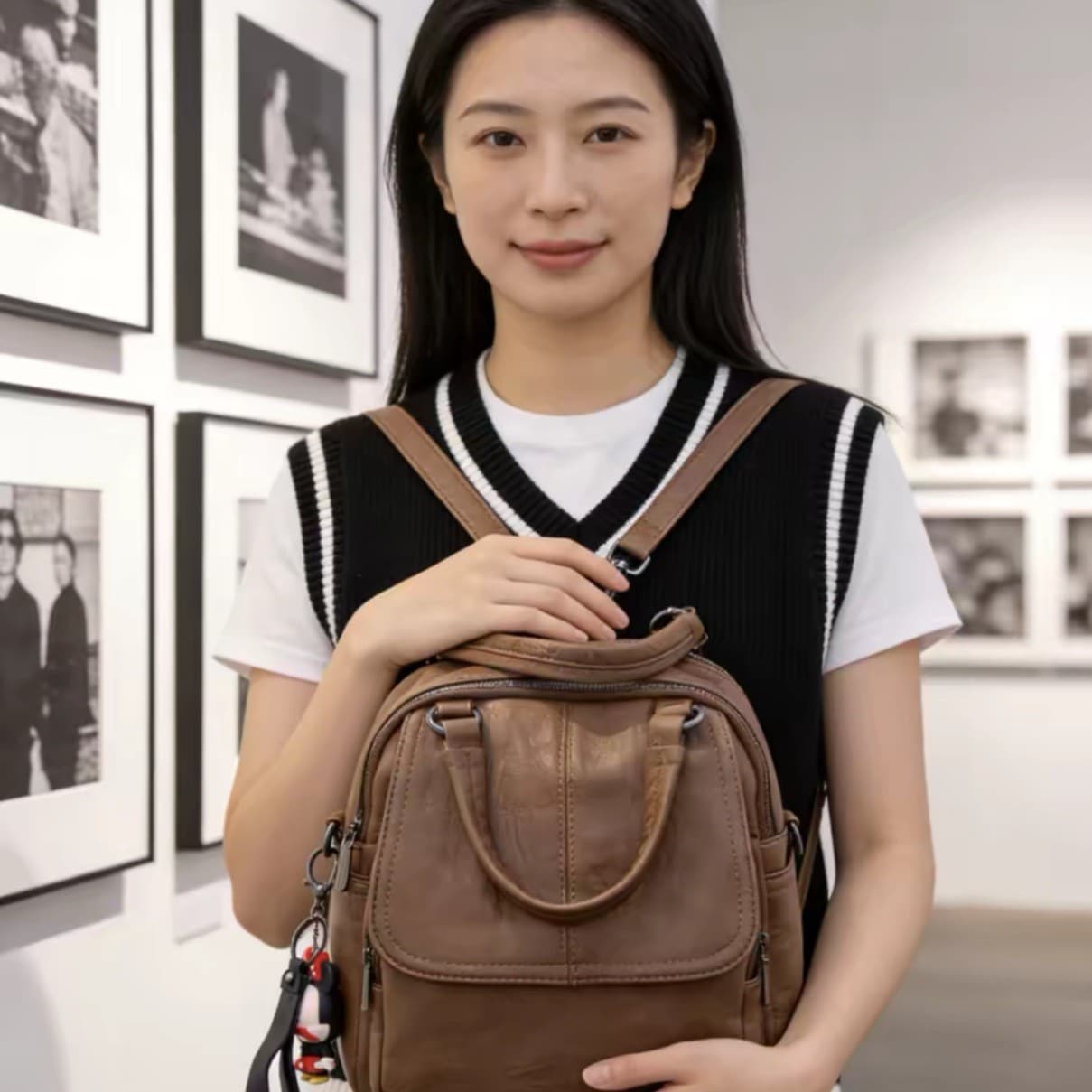 Soft Leather Handbag for Women 2026 New Fashion Large Capacity Backpack Retro Single Shoulder Handbag Crossbody Bag Casual Women