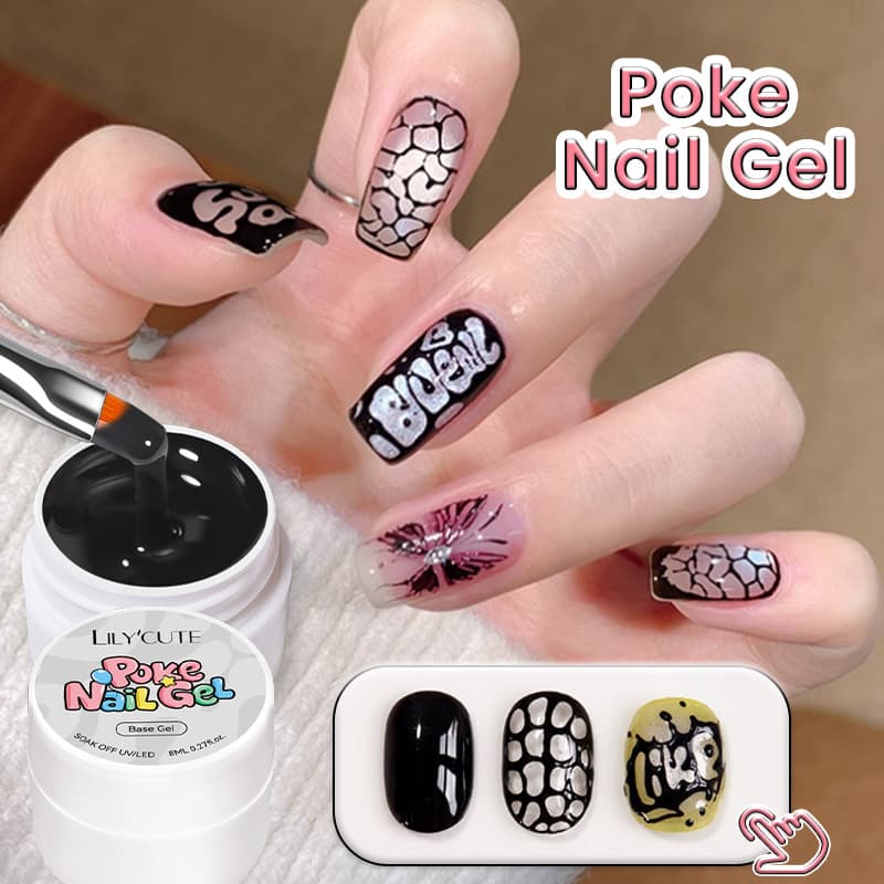 Cross-border new product manicure stamp glue painted nail polish glue hole texture glue black and white wave lace texture glue wholesale