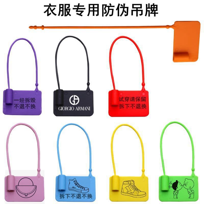 Anti-theft locks for shoes and bags, one-time plastic seals, anti-tamper clothing tags