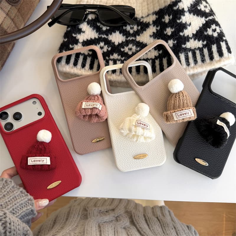 Cross-border Compatible Apple 17/15 Simple Cap Phone Case for iPhone14/13promax/16 Winter Style 12/11