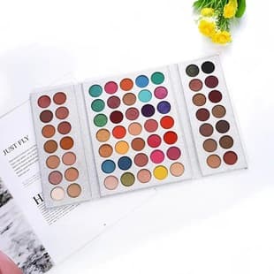 Cross-Border Supply 63-Color Eyeshadow, Long-Lasting Highlighter Matte Pearlescent Foldable Eyeshadow Palette, Makeup Wholesale, Versatile National Trend