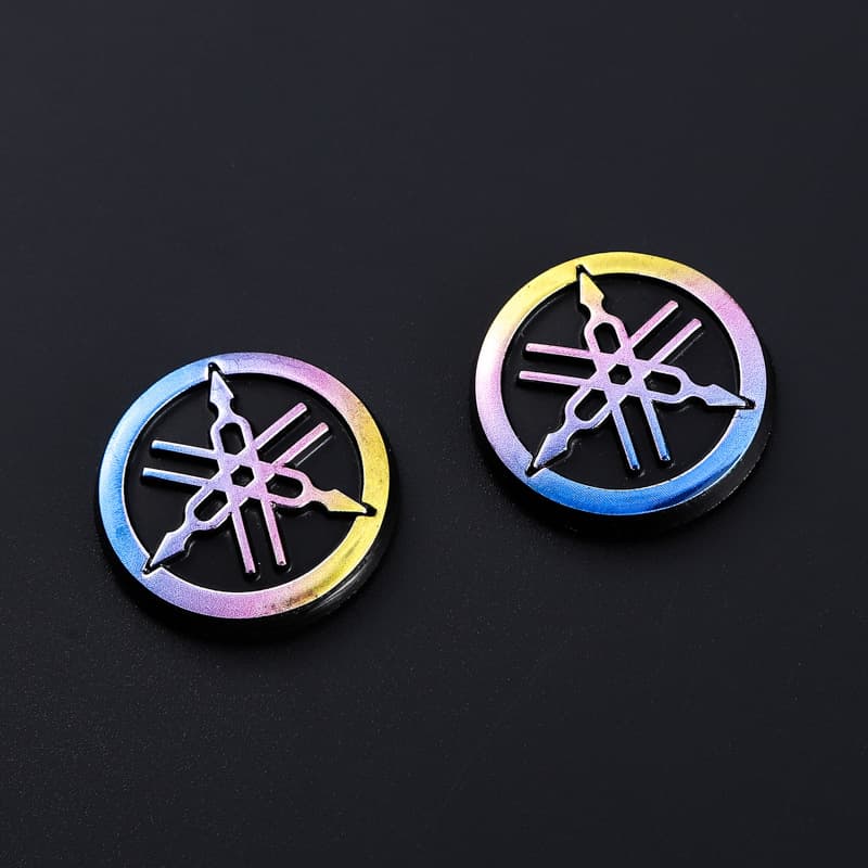 Colorful 4.8" Round Logo Custom Wheel Hub Center Cap Electroplated Car Emblem