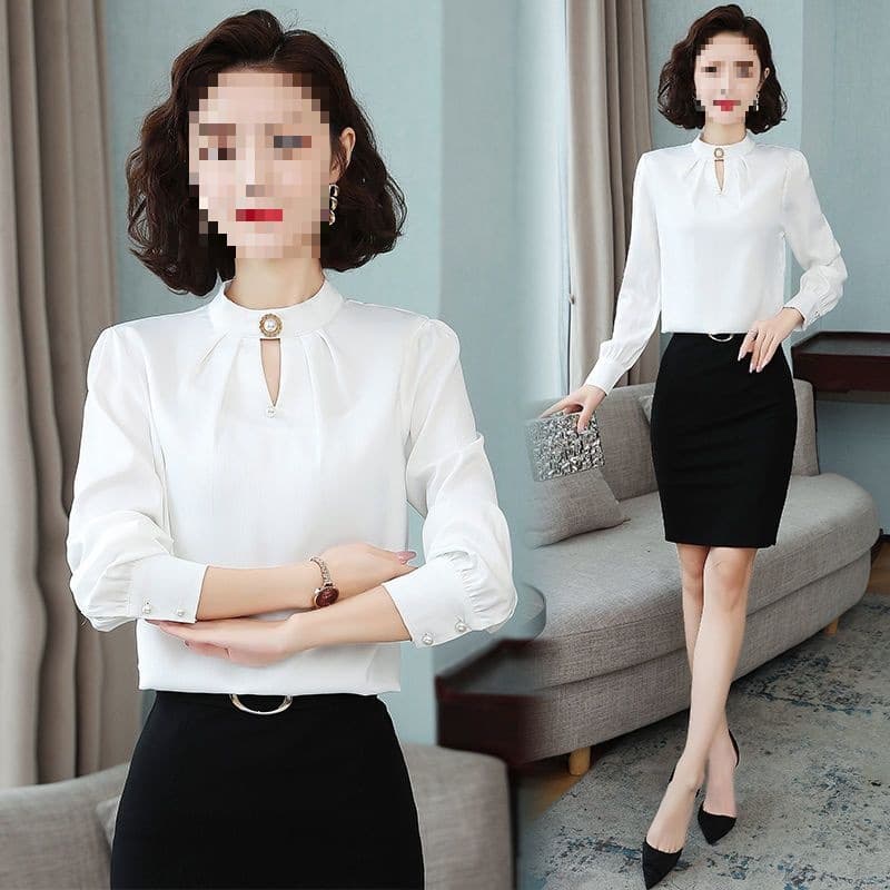 Super fairy chiffon blouse for women, new spring and autumn style, fashionable and versatile, very elegant red top/shirt