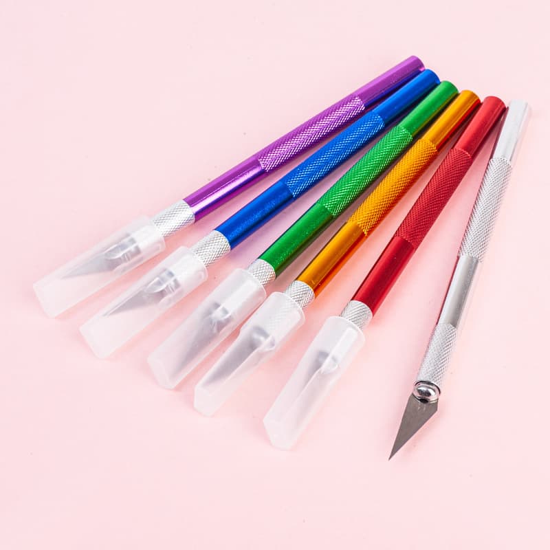 Aluminum Alloy Engraving Tool for Paper Craft and Phone Film Cutting, Metal Pen Knife for DIY Scrapbooking