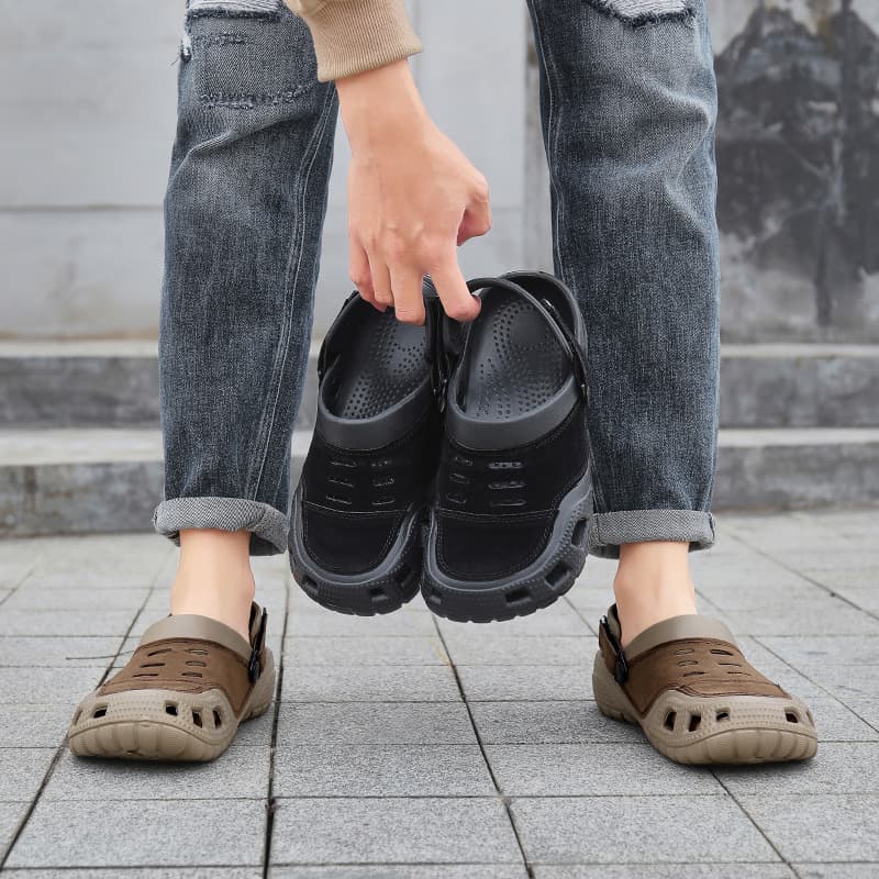 Cross-border trade plus size men's clogs, summer non-slip driving fishing casual outdoor beach sandals